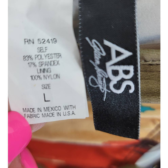 ABS Allen Schwartz Aztec Beaded Summer Pool Party Cruise Bikini L - Picture 7 of 8